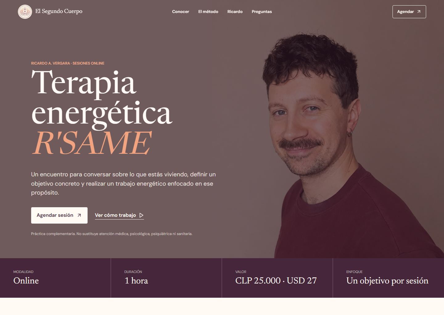 El Segundo Cuerpo landing page
